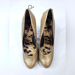 Sam Edelman Gold Evan Studded Heels Size 6.5